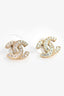 Pre-Loved Chanel™ 2017 Gold Toner Crystal CC Studs