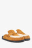 Hermès Brown Suede/Shearling 'Go' Mules Size 37.5 (As Is)