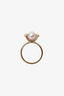 Hermés 18K Rose Gold Pearl 'Chandra' Ring Small Model