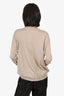 Brunello Cucinelli Beige Cashmere/Silk Beaded Pocket Sweater Size S