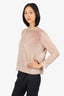 Avant Toi Pink Distressed Knit Sweater Size M