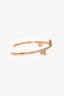 Fendi 2022 Gold-Tone Crystal Logo F Bracelet Bangle