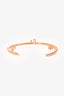 Fendi 2022 Gold-Tone Crystal Logo F Bracelet Bangle