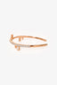 Fendi 2022 Gold-Tone Crystal Logo F Bracelet Bangle