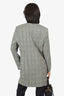 Balenciaga Grey Wool Plaid Blazer Jacket Size 38
