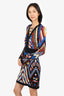 Balmain Multicolor Geometric Print Lace Up Dress Estimated Size M (As Is)