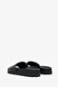 Prada Black Logo Rubber Slides Size 36.5