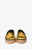 Versace Black/Yellow Print Espadrilles Size 37