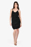 Pre-Loved Chanel™ 2022 Spring Black Crystal CC Strap Tank Mini Dress Size 38