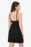 Pre-Loved Chanel™ 2022 Spring Black Crystal CC Strap Tank Mini Dress Size 38