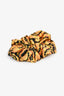 Versace Yellow Printed Silk Hair Barocco Scrunchie