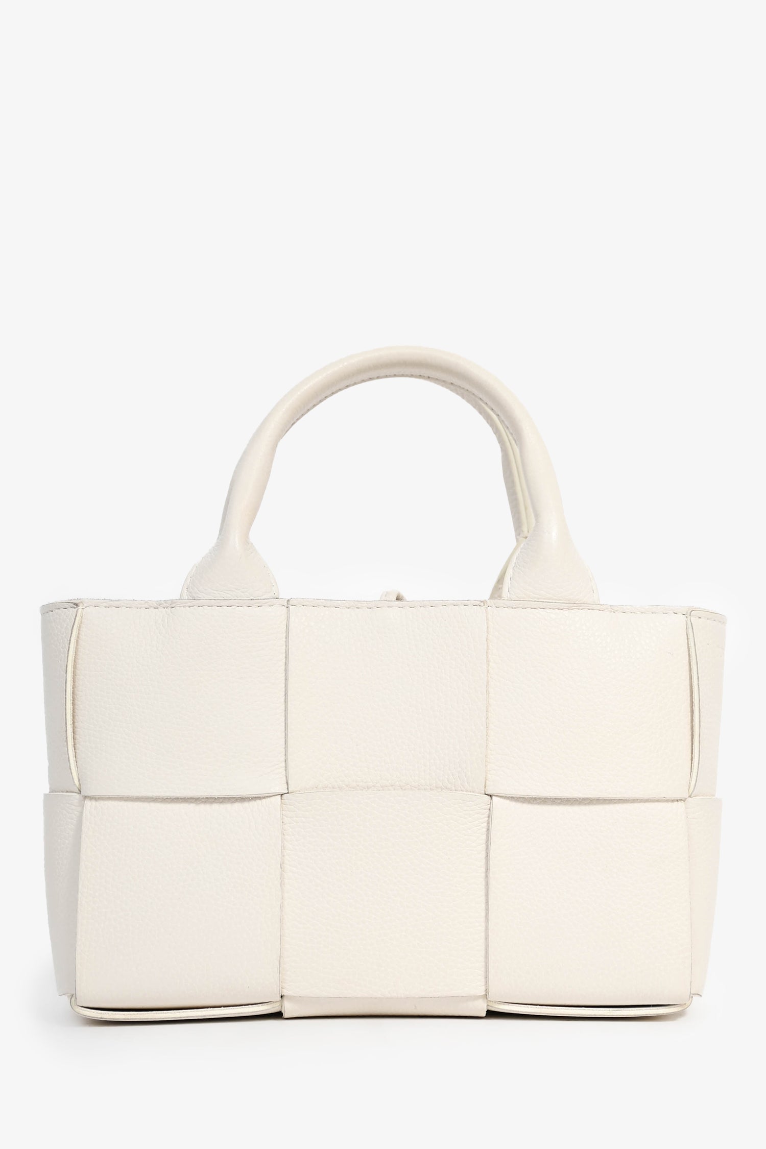 Bottega Veneta White Leather Mini Arco Tote with Strap – Mine & Yours