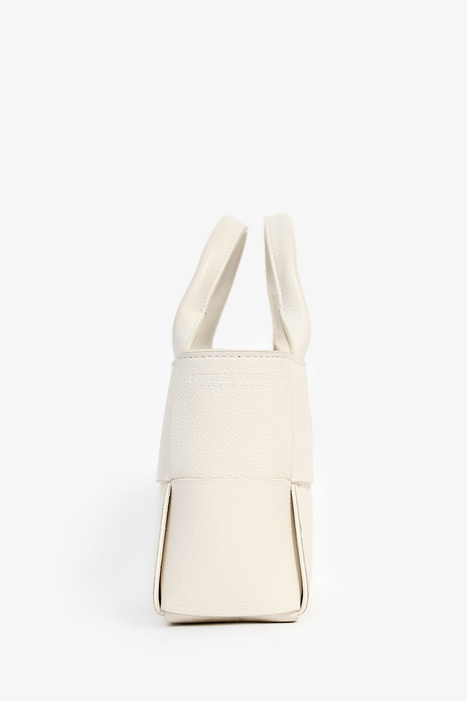 Bottega Veneta White Leather Mini Arco Tote with Strap – Mine & Yours