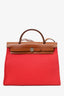 Hermès Bougainvillier/Fauve Toile & Vache Hunter Herbag Zip 31