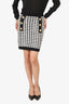 Balmain White/Black Tweed  Houndstooth Mini Skirt Size 40