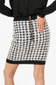 Balmain White/Black Tweed  Houndstooth Mini Skirt Size 40
