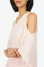 Tibi White Buckled Strap Top Size XS