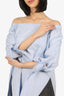 Tibi Blue Off The Shoulder Top Size 2