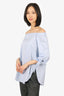Tibi Blue Off The Shoulder Top Size 2