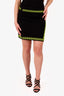 Christopher Kane Black/Green Mini Skirt Size 6