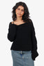 Forte Forte Black Knit Long Sleeve Cropped Sweater Size S