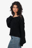 Forte Forte Black Knit Long Sleeve Cropped Sweater Size S