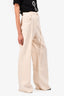 Frame Cream High Rise Baggy Belted Trouser Size 4