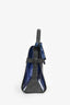 Delvaux Blue/Black PVC 'Tempete' GM Top Handle Bag