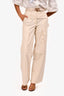 Helmut Lang Cream Cotton Pants Size 0