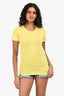 Isabel Marant Yellow Cotton Fitted T-Shirt Size XS