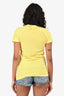 Isabel Marant Yellow Cotton Fitted T-Shirt Size XS