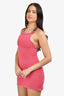 Alohas Pink Shimmer Knit Halter Mini Dress Size S