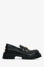 Gucci Black Leather Horsebit Lug Sole Loafers 39.5