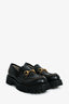 Gucci Black Leather Horsebit Lug Sole Loafers 39.5