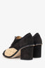 Pre-loved Chanel™ Black/Beige Suede/Leather CC Booties Size 36.5
