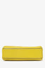 Fendi Yellow Leather Micro Peekaboo Top Handle Bag with Strap