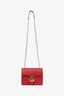 Gucci Red Leather Interlocking G Small Dollar Crossbody Bag