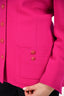 Pre-Loved Chanel™ 1995 Magenta Wool Buttoned Blazer Size 38