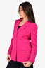 Pre-Loved Chanel™ 1995 Magenta Wool Buttoned Blazer Size 38