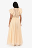 Zimmermann Beige Glimmer Tulle Gown Size 0
