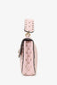 Valentino Pink Leather Rockstud Spike Medium Top Handle Bag