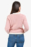 Maje Pink/White Trim Detailed Cardigan Size 2