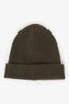 Celine Green Logo Embroidered Beanie