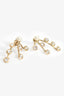 Christian Dior Gold Toned Faux Pearl Crystal Constellation Stud Earrings