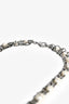 Pre-Loved Chanel™ 2017 Gunmetal Chain/Pearl Station Necklace with Large Crystal CC Pendant
