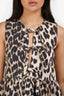 Ganni Leopard Denim Sleeveless Dress Size 32