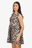 Ganni Leopard Denim Sleeveless Dress Size 32