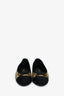 Pre-Loved Chanel™ Gold/Black Leather CC Cap Toe Ballet Flats Size 37.5