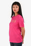 Versace Pink/Gold Logo T Shirt Size 36