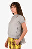 Sacai Grey/ Yellow Lace Cotton Nylon Sweatshirt Top Size 1